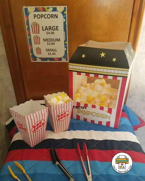 Movie Theater Dramatic Play, Theater Dramatic Play, Sensory Recipes, Movie Theater Theme, Dramatic Play Activities, Daycare Spaces, Dramatic Play Themes, Role Play Areas, Play For Kids