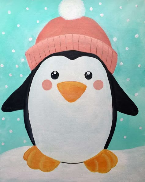 Kids Canvas Painting, Kids Canvas Art, Painting Parties, Christmas Canvas Art, Christmas Paintings On Canvas, Best Paint, Simple Canvas Paintings, Cute Canvas Paintings, Kids Canvas