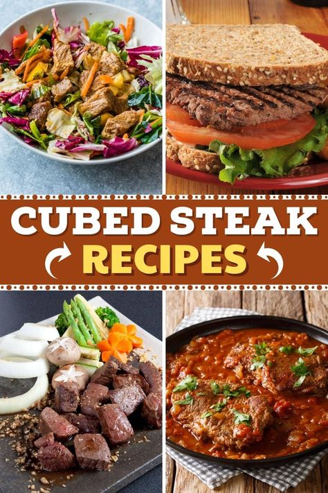 Dinners With Cubed Steak, Steak Cubes Recipe Dinners, Smoked Cube Steak, Cube Steak Tacos Recipe, Meals With Cubed Steak, Meals With Cubed Beef, What To Make With Cubed Steak, Dinner Recipes Cube Steak, Cube Steak Fajitas