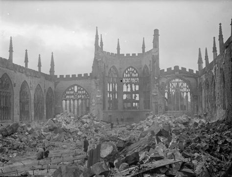 AIR RAID DAMAGE IN THE UNITED KINGDOM 1939-1945 | Imperial War Museums Coventry Blitz, Coventry Cathedral, The Blitz, Air Raid, Battle Of Britain, British History, Coventry, Monument, History