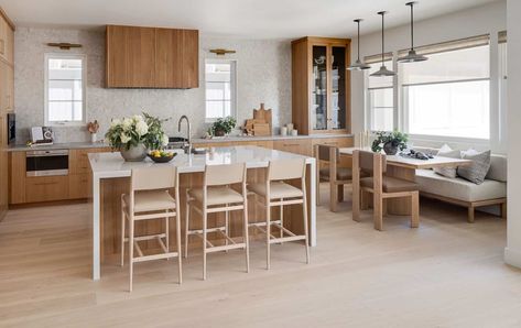 Lindye Galloway Kitchen, Elevated Coastal Homes, Lindye Galloway, Grey Mosaic Tiles, Kitchen Island Tops, Manhattan Beach California, Grey Mosaic, Mediterranean Style Home, Kitchen Hood