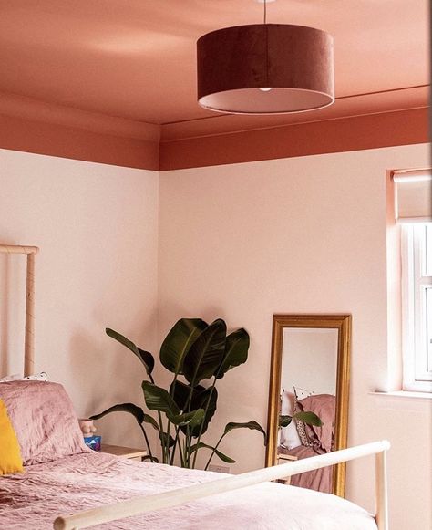 Orange Ceiling, Ceiling Lights Flush, Brown Rooms, Sturgeon Bay, Inspired Interiors, Bedroom Orange, House Bedrooms, Bedroom Red, In The Bedroom