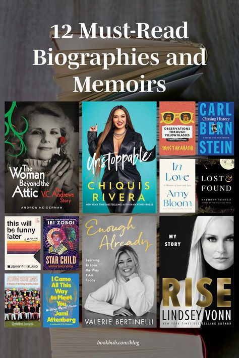 Expand your nonfiction reading list in 2022 with these excellent biographies and memoirs. #books #biographies #memoirs Good Biographies To Read, Memoirs Books, Best Biography Books, Memoirs To Read, Writing An Autobiography Book, Writing Power, V C Andrews, Biography Movies, Autobiography Books