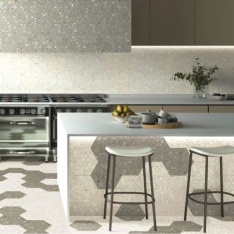 Tatsu is a hexagon tile that blends modern design with terrazzo-style elegance. Available in five colors, it brings bold, artistic sophistication to any space. #TatsuTile #TerrazzoStyle #HexagonTile #ModernDesign #BoldSpaces#nycementtile Hexagon Tile, Hexagon Tiles, Tile, Modern Design, Color, Design