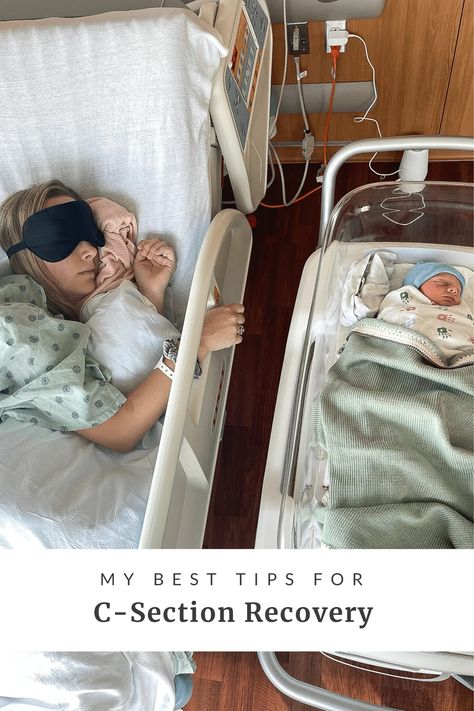 I had a c-section with my son and it was very rough on my body. I wanted to give my body time to rest and properly heal from my c-section. Here are my best c-section recovery tips to feel better sooner! | c-section recovery | c-section birth | #birth #postpartum C Section Pictures, Tips To Feel Better, C Section Recovery Timeline, Elective C Section, Hospital Pics, Post C Section, Fam Goals, Recovery Clothes, Postpartum Care Kit