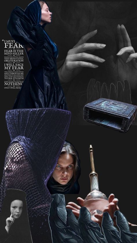 Dune Movie Aesthetic, Bene Gesserit Aesthetic, Dune Novel, Dune Film, Bene Gesserit, Dune Book, Astro Tarot, Movie Collage, Sci Fi Clothing