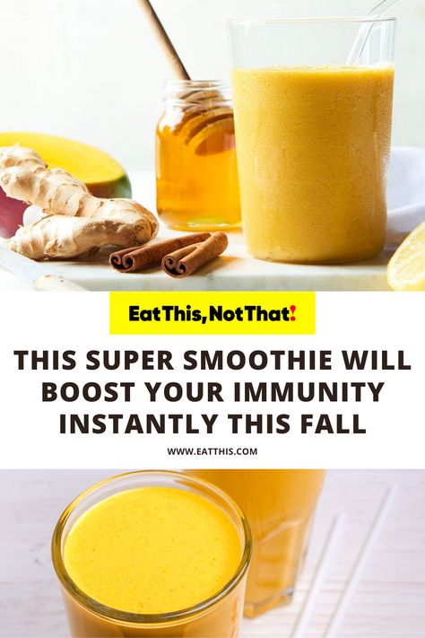 Smoothie Recipes For Colds, Immunity Smoothie, Citrus Smoothie, Immune Boosting Smoothie, How To Boost Your Immune System, Baked By Melissa, Immunity Boost, Ginger Honey, Super Smoothies