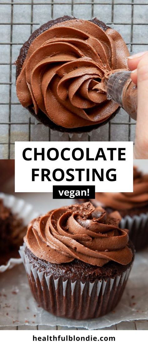 Vegan Chocolate Buttercream Frosting, Vegan Birthday Desserts, Vegan Cake Recipes Vanilla, Vegan Chocolate Buttercream, Vegan Cake Frosting, Dairy Free Chocolate Frosting, Dairy Free Icing, Vegan Chocolate Frosting, Nora Cooks