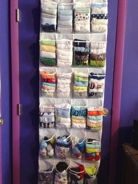 Use a shoe organizer to organize socks and underwear. | 52 Meticulous Organizing Tips For The OCD Person In You Shoe Caddy, Shoes Organizer, Baby Clothes Storage, Sock Organization, Clever Organizer, Baby Storage, Organizer Ideas, Organisation Hacks, The Krazy Coupon Lady