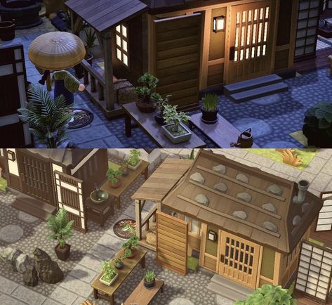 Japanese House Exterior, Japanese Neighborhood, Acnh Japanese, Japanese Island, Japanese Town, Zen House, Japanese Village, Ac Ideas, Animal Crossing Guide