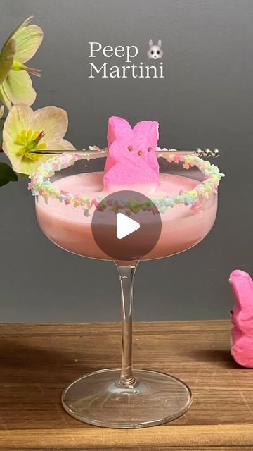 MuddleNmix on Instagram: "The Peep Martini - the Easter Season is upon us! Time for a quick pit stop at the candy, sweets and decadence. This cocktail checks all those items off the list!   - 1 oz Bailey’s - 2 oz Vodka - 1 oz Amaretto - 1.5 oz Milk - Food coloring - start with one drop and adjust - Shake-a-Shake-a-Shake - Rim coupe with icing - Rim could with sprinkles, candy, whatever you like! - Garnish - ENJOY! 🥂🐰" Peep Martini, Food C, Easter Season, One Drop, Food Coloring, The List, Martini, Sprinkles, Vodka