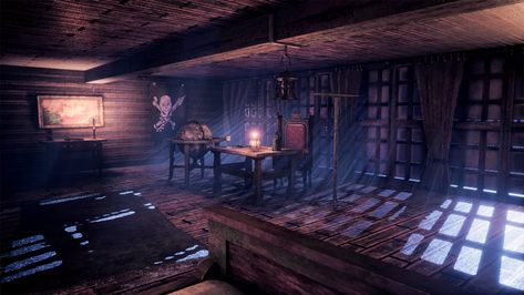 Pirate Ship Bedroom, Cursed Pirate, Fantasy Locations, Peter And The Starcatcher, Sea Adventure, 3d Environment, Adventure Of The Seas, Art Animation, Background Aesthetic