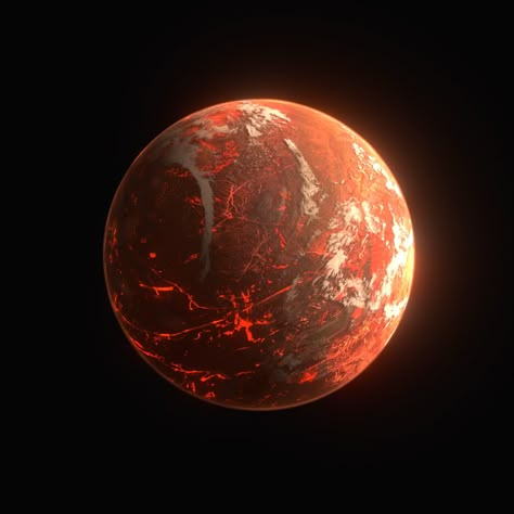 ArtStation - Lava Planet, Hugh Barrow Planet Concept Art, Lava Planet, Planet Pictures, Dark Planet, Star Wars Planets, Black Planet, Planets And Moons, Planets Art, Alien Planet