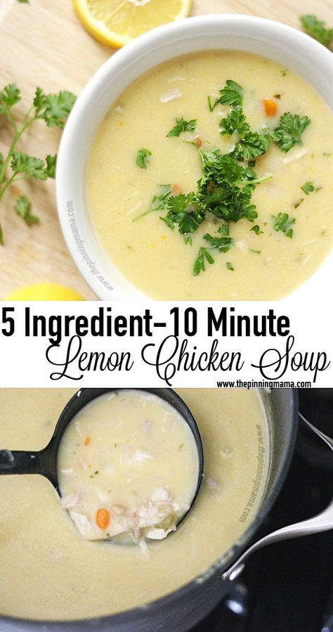 Easy Lemon Rice Soup, Gf Soups, The Pinning Mama, Basil Soup Recipe, Lemon Rice Soup, Chicken Soups, Tomato Basil Soup Recipe, Chicken Lemon, Creamy Tomato Basil Soup