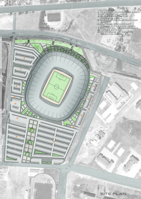 Stadiums Architecture, Architecture Design Presentation, Landscape Architecture Plan, Stadium Architecture, Cricket Stadium, Ecology Design, Stadium Design, Soccer Stadium, Retail Park