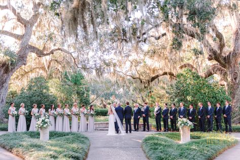 Carolyn + Tate { 10.12.19 } | Pasha Belman Photography | EventWorks Rentals | Inlet Affairs | RSG Event Design | Brookgreen Gardens | Wedding Ceremony | Wedding Ideas | Wedding Party | Bridesmaids | Groomesmen | Bride and Groom | Oak Tree Wedding Ceremony, Wedding Venues South Carolina, Brookgreen Gardens, Twilight Wedding, Romantic Ceremony, Middleton Place, Georgia Wedding Venues, Lowcountry Wedding, Dream Venue