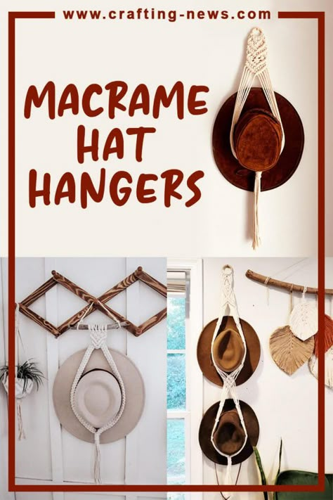 Free Macrame Hat Hanger Pattern, Macrame Triple Hat Hanger Diy, Macrame Multi Hat Hanger Diy, Macrame Hat Hanger Double, Free Macrame Hat Holder Pattern, Macrame Hat Holder Tutorial, Macreme Hat Hangers, Macrame Hat Hanger Diy Easy, Macrame Hat Hanger Pattern Free