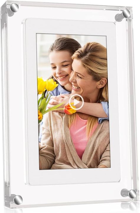 Amazon.com : 5 Inch Digital Picture Frame, Acrylic Video Frame, 1GB Memory, 1000mAh Built-in Battery, Perfect for Home Decor and Heartfelt Gifts : Electronics Video Frame, Support Pictures, Digital Picture Frame, Frame Acrylic, Acrylic Frame, Motion Video, Digital Frame, Acrylic Frames, Frame Set