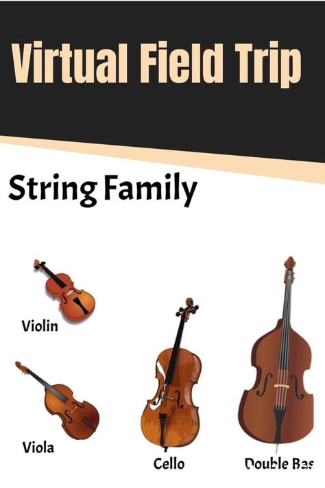 Take a Virtual Field Trip to the Symphony! Lesson plans and learning about instruments will be a breeze with these FREE ThingLink performances including the most common Instruments of the Orchestra and Band. Music videos include String, Woodwind, Brass, Percussion, & Keyboard families performing in various genres. Student learning is FUN with these NO-PREP teacher resources. Activities make GREAT MUSIC SUB PLANS & center ideas too. Click to see the post for more ideas #musiced #elementar Prep Teacher, Music Workshop, Music Education Lessons, Instruments Of The Orchestra, Music Lesson Plans Elementary, Instrument Families, Music Lesson Plans, Preschool Music, Powerpoint Lesson