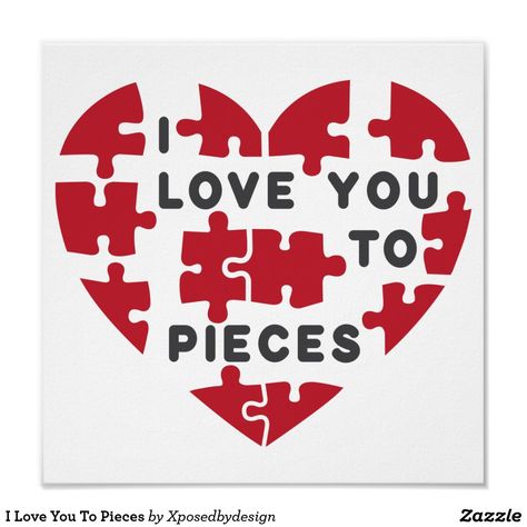 Puzzle Piece Crafts, Puzzle Party, Love You To Pieces, Invitation Card Template, Piece Sign, Aesthetic Love, Puzzle Art, Say I Love You, Art Classroom