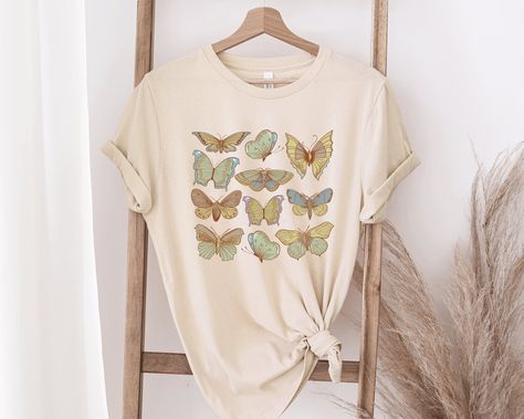 Bug Shirt, Dark Academia Shirt, Cottage Core Shirt, Moth Shirt, Tattoo Shirts, Cottagecore Shirt, Butterfly Shirts, Butterfly Gifts, Aesthetic Shirts