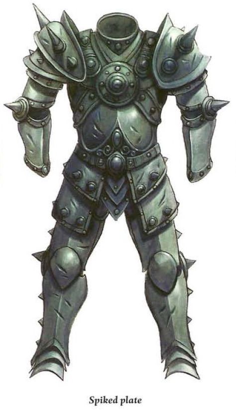 Spiked Armor, Plate Armor, D D Items, D D Monsters, Heroic Fantasy, Dragon Rpg, Knight Armor, Arm Armor, Medieval Armor