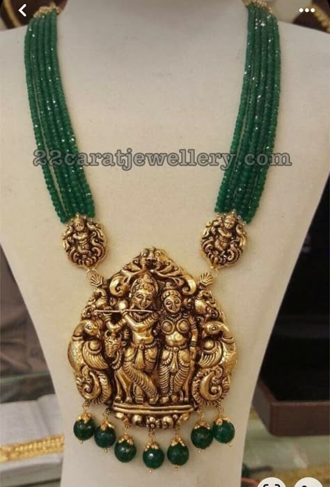 Nakshi Pendants, Radha Krishna Pendant, Krishna Pendant, Lord Radha, Temple Jewelry Necklace, Antique Gold Jewelry Indian, Pearl Jewelry Design, Gold Jewelry Simple Necklace, Pearl Necklace Designs