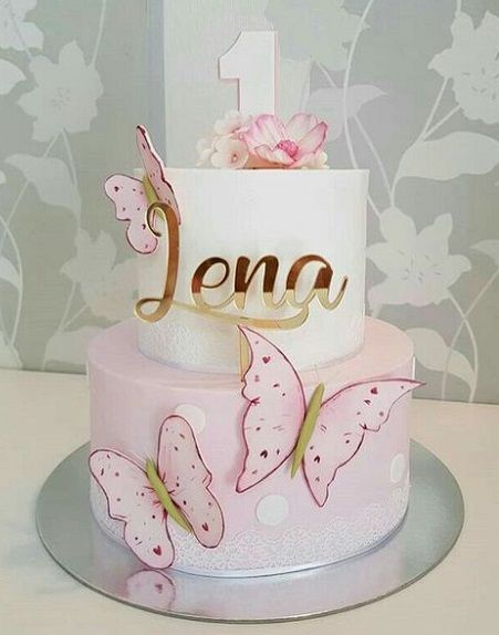 Two Layer Butterfly Cake, Princess Butterfly Cake, Butterfly Cake For 1st Birthday, 2 Layer Butterfly Cake, Butterfly Cake For Baby Girl, First Birthday Butterfly Cake, First Birthday Cake Butterfly, Butterfly Cake Ideas Birthdays Beautiful, Butterfly Cake Kids