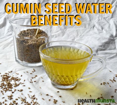 Find out about cumin seed water, how to make it, and its many benefits. Also known as jeera water, cumin seed water is a potent home remedy for digestion, beautiful skin and more. Cumin Benefits, Cumin Water, Cumin Seeds, Health Wellbeing, Health And Fitness Articles, Tea Benefits, Natural Health Remedies, Natural Home Remedies, Natural Treatments