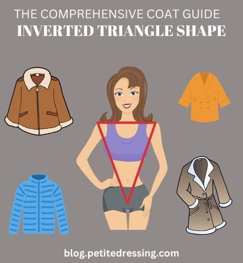 Coats For Inverted Triangle Shape, Inverted Triangle Jacket, Jacket For Inverted Triangle, Jackets For Inverted Triangle Body Types, Inverted Triangle Winter Outfits, Outfits For Triangle Shaped Women, Glam Rock Outfits, Triangle Outfits, Inverted Triangle Body Shape Outfits