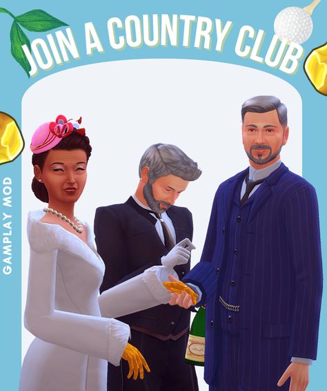 Join a Country Club Coming Out Party, Sims 4 Traits, Tennis Lessons, Debutante Ball, Country Clubs, Tennis Clubs, Fundraising Events, Sims 4 Mods, Buy Tickets