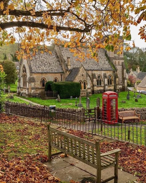 British History - Autumn in Snowshill in the Cotswolds🍂🍁... England Aesthetic, Cotswold Villages, England Photography, English Village, Visiting England, Beautiful Cottages, Uk Photography, Country Church, Dream Cottage