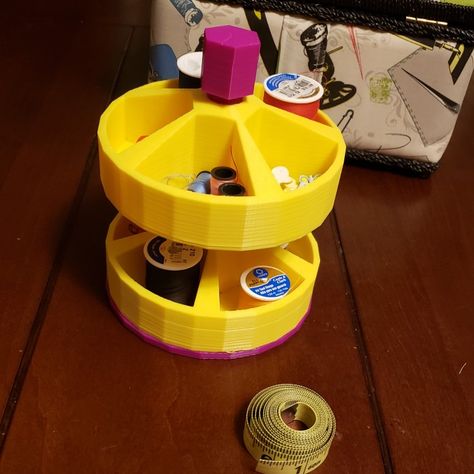 3D Printable Stackable Small Parts/Supplies Organizer Turntable by Robin Lamb Tools Storage, Soldering Tools, 3d Printing Projects, Stl Files, Supplies Organization, 3d Printable, Small Office, Paper Clips, Tool Storage