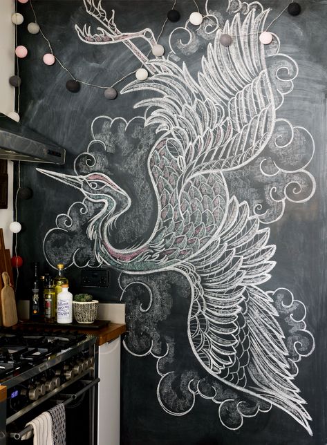 How to create a chalkboard wall | Real Homes Blackboard Art, Blackboard Wall, Chalk Wall, Real Homes, Wall Drawing, Chalkboard Wall, Chalkboard Art, Mural Wall Art, Tree Wall Art