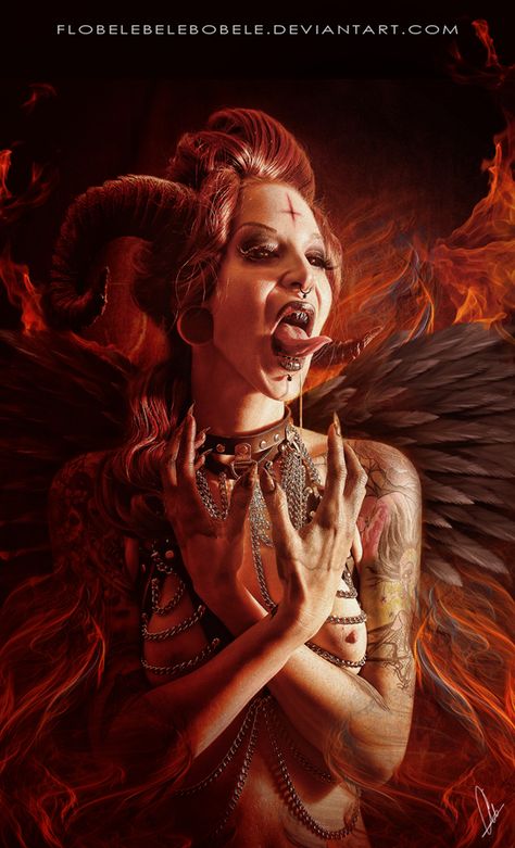 Razor Candi, Divide And Conquer, Female Demons, Geisha Art, Ange Demon, World Of Darkness, Side Tattoos, Hippie Style Clothing, Demon Girl