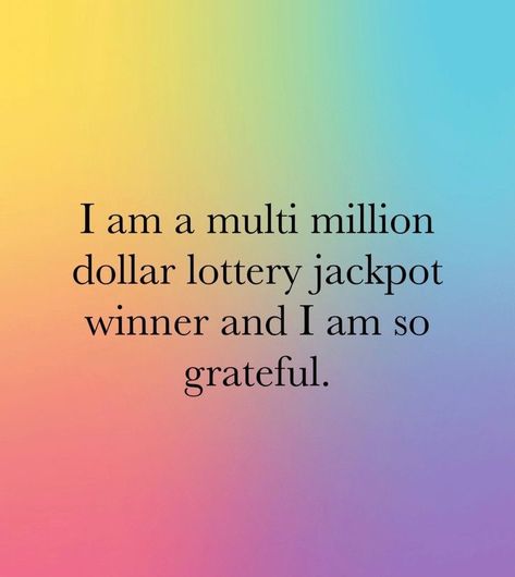 Lottery Winner Affirmations, Winning Lottery Affirmations, I Am A Lottery Jackpot Winner, Loterry Winners, Lottery Winner Aesthetic, Lottery Winner Law Of Attraction, Lottery Affirmations, 888 Manifestation, Lottery Jackpot