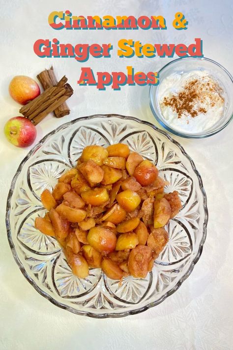 These Cinnamon and Ginger Stewed Apples are a simple, sweet and warming fiber filled recipe with lasting gut health benefits. Stewed Apples, Most Pinned Recipes, Can Chicken Recipes, Banana Nut Bread, Most Popular Recipes, Homemade Desserts, Food Staples, Popular Recipes, Amazing Food