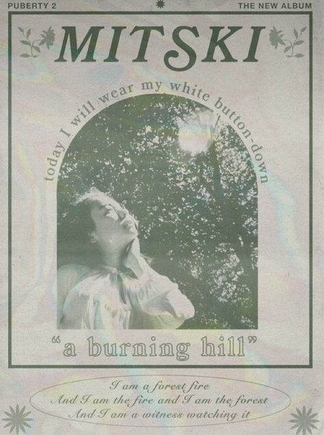 #mitski A Burning Hill, Poster Grafico, Tv Store, Man Cave Wall Decor, Music Poster Design, Dorm Posters, Childish Gambino, Poster Room, Picture Collage Wall