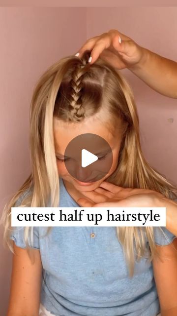 Audrey McClelland | CUTEST HALF UP HAIRSTYLE ❤️ Here’s one of my all time favorites to do in Victoria’s hair! I just love this one so much! The trick here is... | Instagram Kids Up Do, Half Up Girls Hairstyles, Half Up Half Down Girls Hairstyles, Girls Half Up Half Down Hairstyles Kids, Half Up Hairstyles For Kids, Toddler Half Up Half Down Hair, Kids Hairstyles Half Up Half Down, Half Up Half Down Hair Toddler, Half Up Half Down Kids Hair