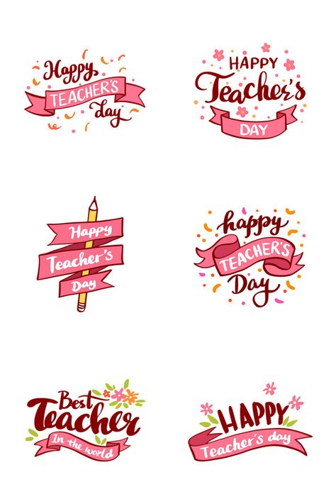 Happy Teacher's Day Images, Teachers Day Card Design, Happy Girls Day, Teacher Logo, Happy Teachers Day Card, Word Doodles, One Piece Birthdays, World Teacher Day, Thanksgiving Poster