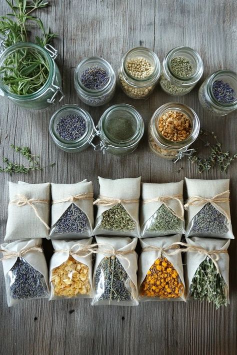 DIY your way to a fresher home with these easy-to-make herbal drawer sachets! A lovely project to add a personal touch to your space. 🌿🛋️ #DIYFragrance #HomeCraftIdeas #NaturalHome #HerbalLiving #EcoDIY Diy Drawer Freshener, Herbal Sachets Diy, Scented Drawer Sachets Diy, Sachet Bags Diy, Scented Sachets Diy How To Make, Diy Natural Gifts, Diy Sachet Bags, Diy Drawer Sachets, Herb Sachets