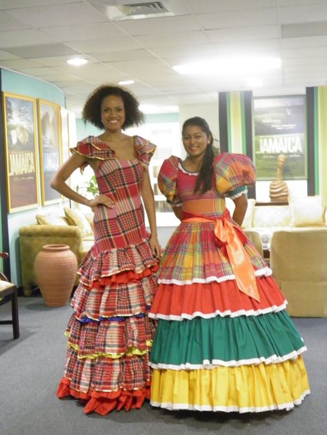 JAMAICAN CULTURAL DRESSES Jamaica Outfits Resort Wear, Jamaican Dress, Jamaica Vacation Outfits, Jamaican Clothing, Jamaica Outfits, Jamaican Women, Jamaican Culture, Caribbean Culture, Themed Outfits