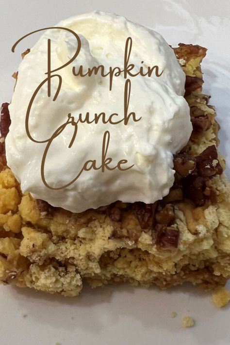 Pumpkin crunch cake is easy to make with pumpkin pie custard and crunchy topping. Pumpkin Crunch Dump Cake, Pumpkin Crunch Cake Recipe, Seasonal Paintings, Crunch Cake Recipe, Pumpkin Crunch Cake, Pumpkin Crunch, Pumpkin Pecan Pie, Crunch Cake, Holiday Dessert Recipes