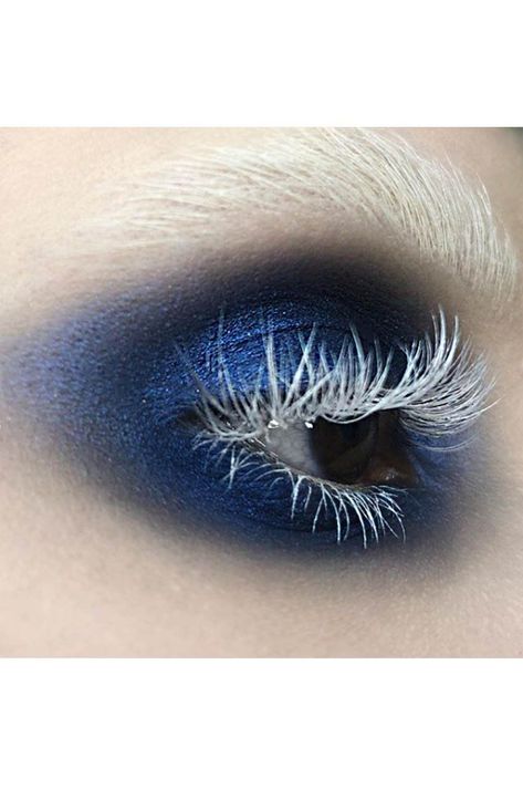 Cryosleep Eyeshadow – NOCTEX White Mascara, Blue Eyeshadow Looks, Gender Fluid Fashion, Eye Makeup Designs, Stage Makeup, Goth Makeup, Blue Eyeshadow, Makeup Designs, Costume Makeup