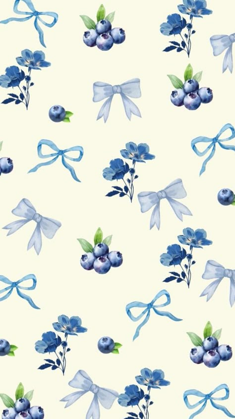 Blueberry Wallpaper Iphone, Blueberry Blue Aesthetic, Blue Bows Aesthetic Wallpaper, Blue Cherry Wallpaper, Blueberry Background Aesthetic, Cute Blueberry Wallpaper, Blueberry Color Aesthetic, Blueberry Aesthetic Vintage, Blue Floral Wallpaper Iphone