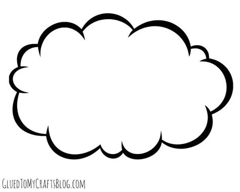 Cloud Printable Landing Page Large Cloud Template Free Printable, Cloud Black And White, Spring Worksheets Preschool, Cloud Printable, Spring Worksheets, Sunshine Crafts, Cloud Template, Picture Cloud, Kindergarten Pictures