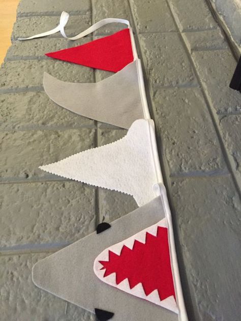 Sharknado Party, Adult Halloween Party Food, Shark Banner, Shark Decorations, Jaws Party, Parisian Birthday, Ideas Aniversario, Shark Week Party, Jaws Shark