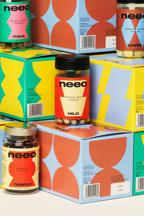 Energy Graphic Design, Product Branding Design, Vitamins Packaging, Product Advertising Design, Colorful Packaging Design, Cool Packaging Design, Pill Packaging Design, Product Design Inspiration, Ingredients Design