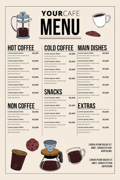 Premium Vector | Digital coffee restaurant menu design Menu Design Coffee Shop, Menu Aesthetic Design, Cafe Menu Aesthetic, Coffee Shop Menu Design, Menu Design Ideas Templates, Menu Aesthetic, Design Coffee Shop, Coffee Menu Design, Coffee Restaurant