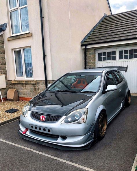 Honda Civic Type R Ep3, Honda Fit Modified, Honda Civic Vtec, Honda Type R, Honda Civic 2004, Monkey Garage, Hatchback Cars, Honda Crx, Honda Civic Hatchback